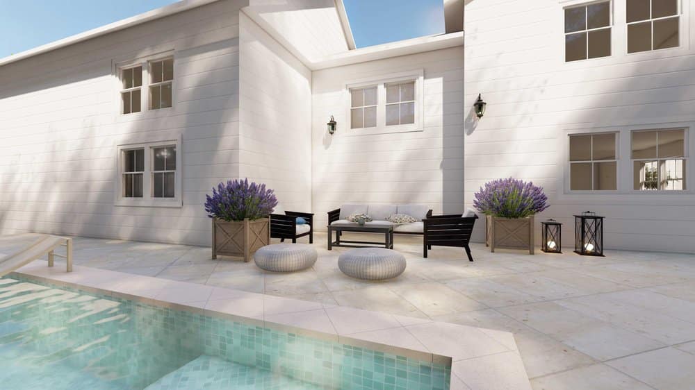 Greenwich patio and pool area design