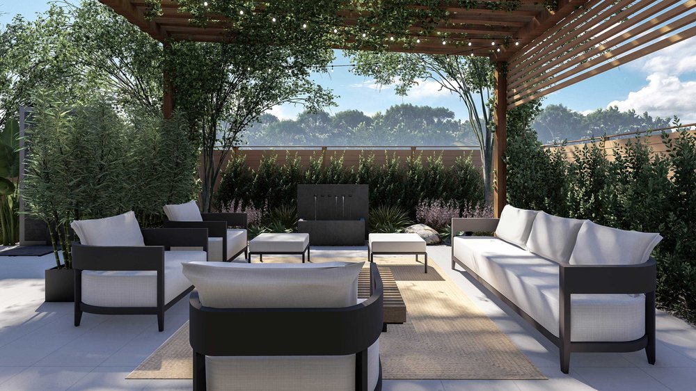 Fenced patio design with plants in Napa