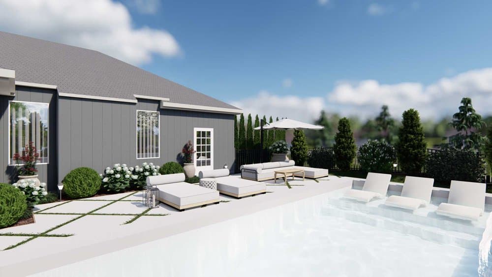 St. Charles swimming pool design with outdoor lounger