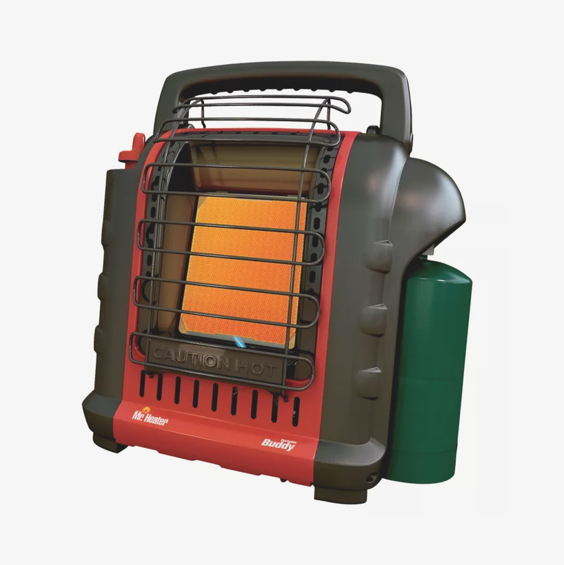 02                              Mr. Heater Portable Buddy - For social distanced gatherings that call for individual warmth, we love Bass Pro Shops’ portable, foldable radiant propane heater. It heats 225-square-foot spaces for more than 100 hours, plus we love the color scheme.SHOP NOW >” loading=”lazy”></noscript><br />
<img decoding=