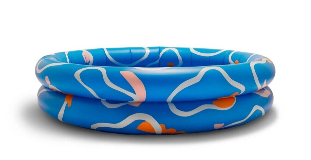Blow up pool with modern print.