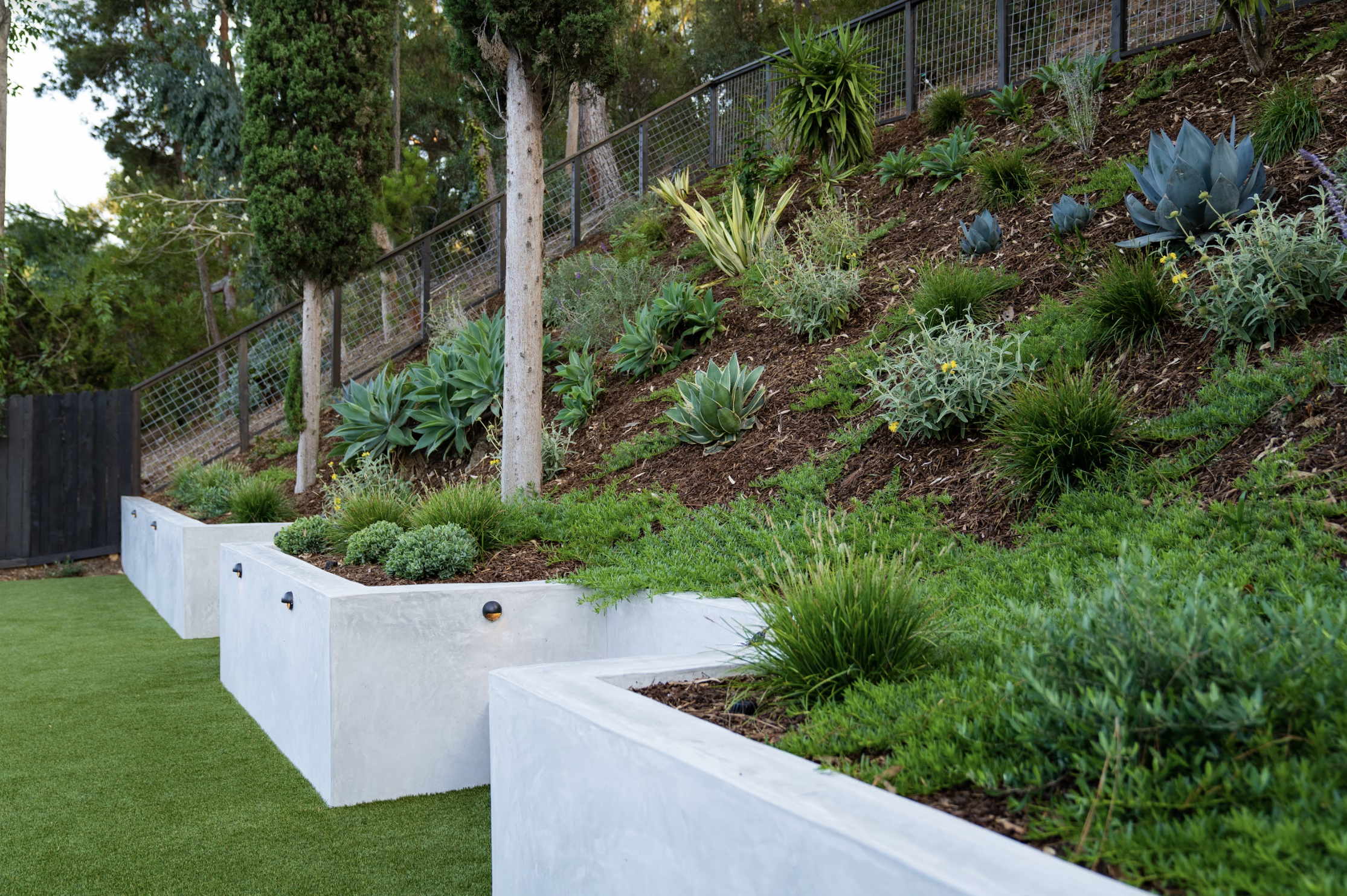 Terracing may not be suitable on these extremely steep slopes