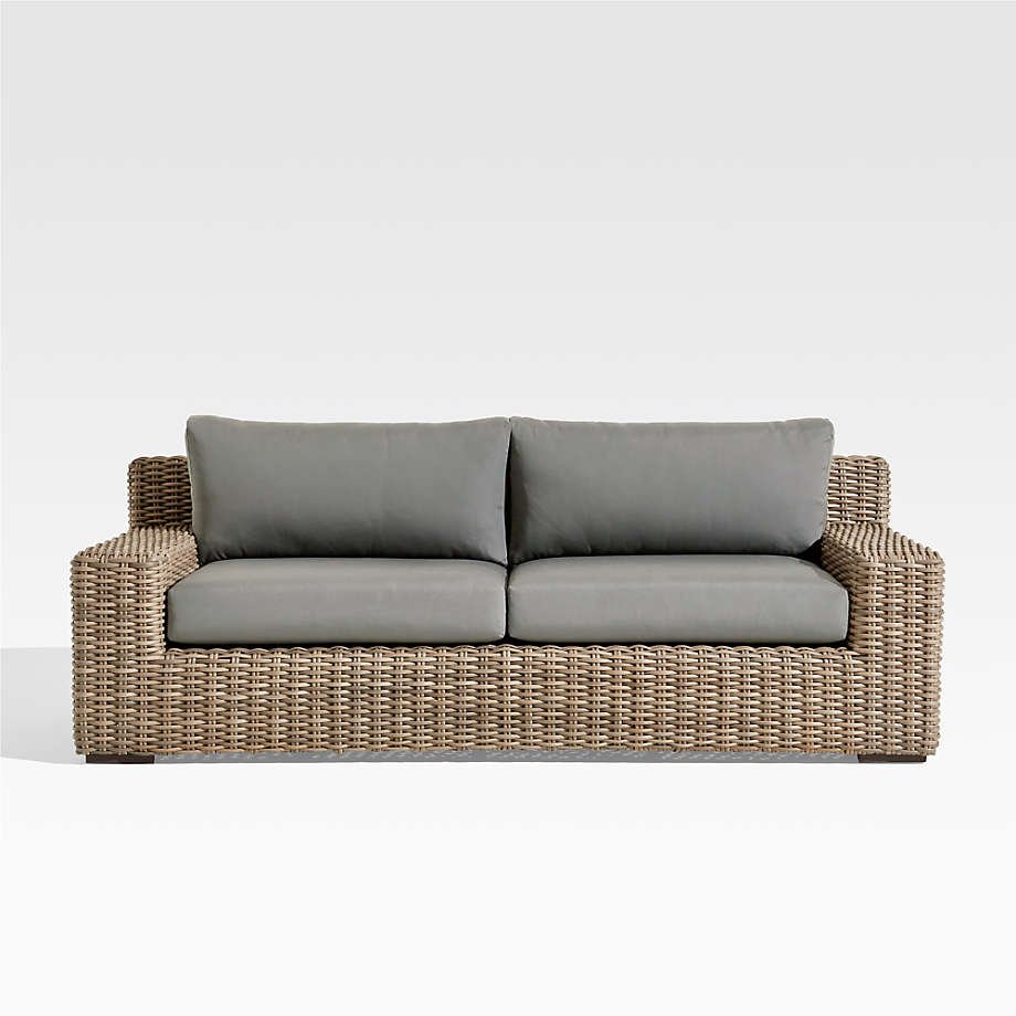 Abaco Wicker Outdoor Sofa by Crate and Barrel