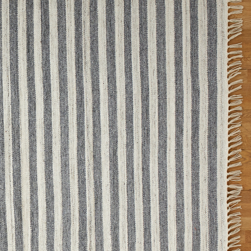 02 Heathered Stripe Outdoor Rug - Add a fresh perspective to your yard with a rug from Yardzen’s furniture partner, Rejuvenation. Made from 100% recycled materials, and water-resistant, this classic handcrafted blue and white pattern will look great in your yard this spring and summer.SHOP NOW >” loading=”lazy”></noscript><br/><img decoding=