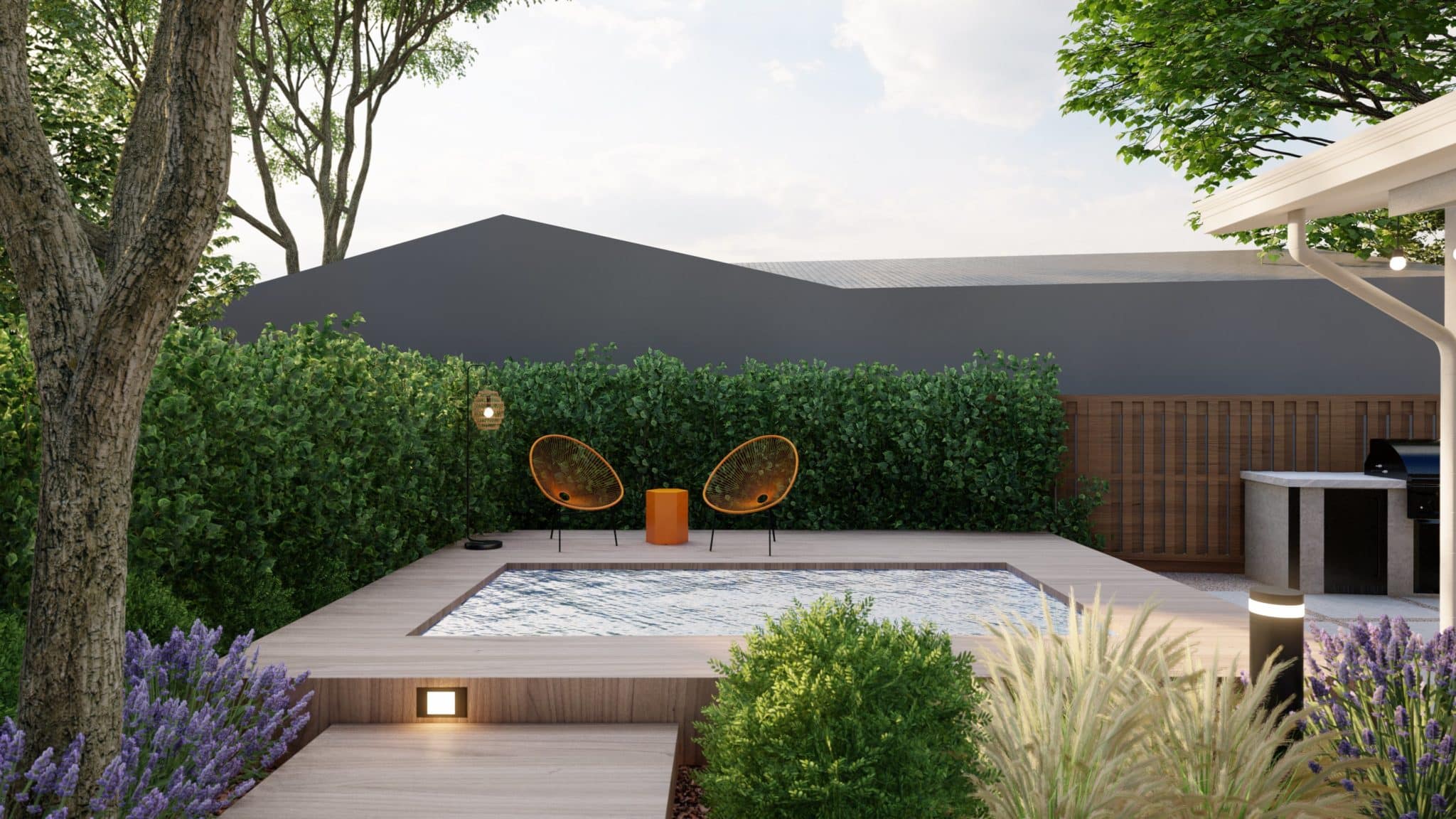 Heated Outdoor Guest Areas Reference: Heated Plunge Pool Creates A Year Round Backyard