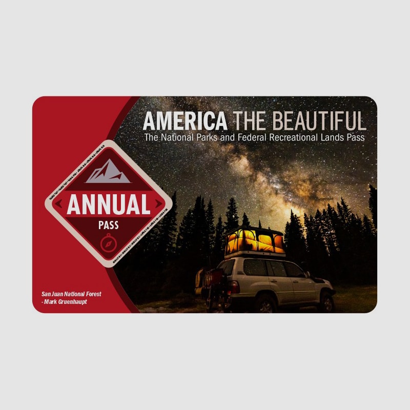 Gift card for national parks pass