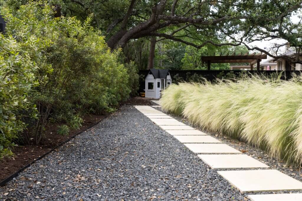 Modern pavers and sea grasses