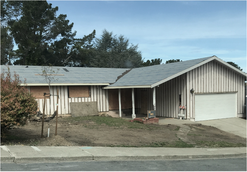 Burlingame California home before a Yardzen design