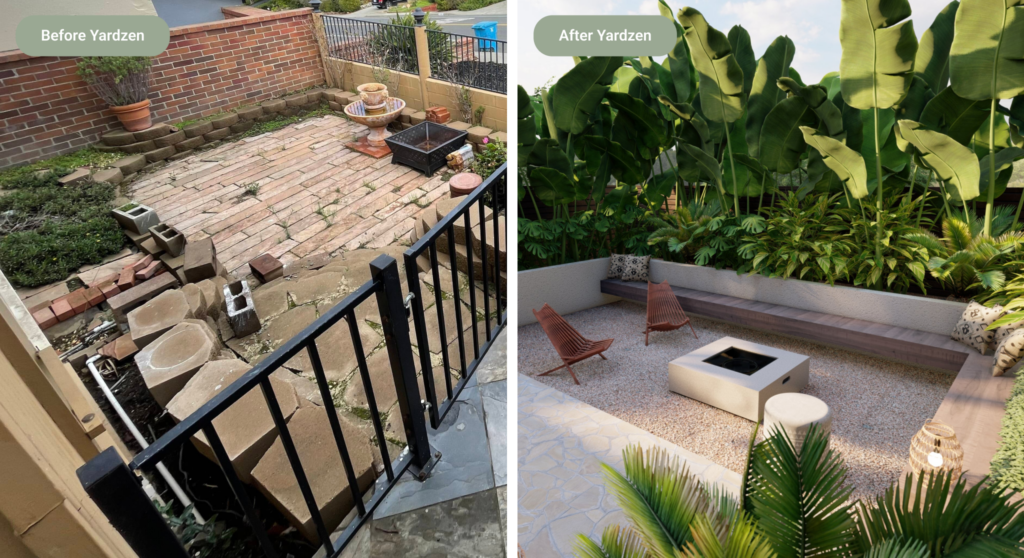 Backyard transformation of tropical yard