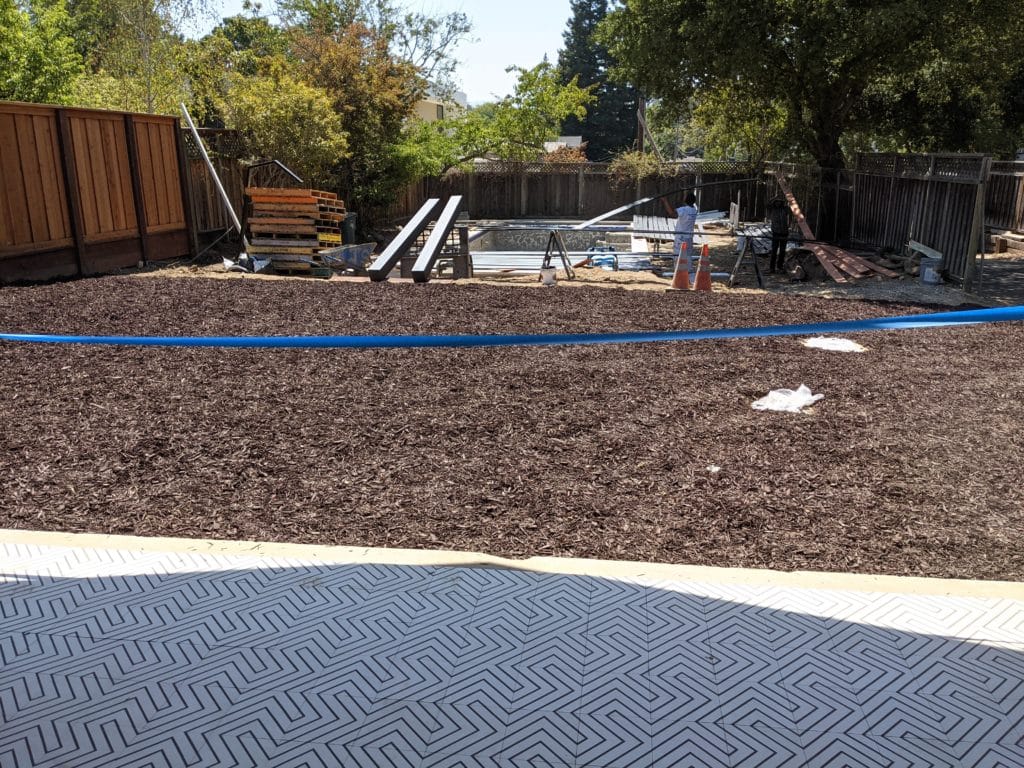 Backyard under construction